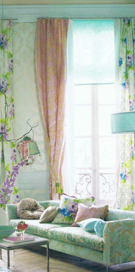 粉嫩窗帘设计