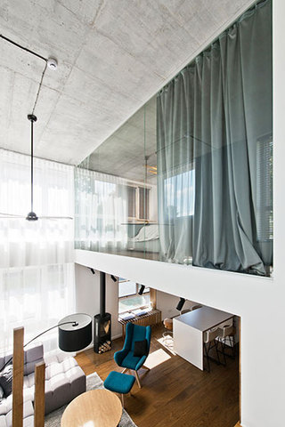 85平米loft效果图开放式卧室设计