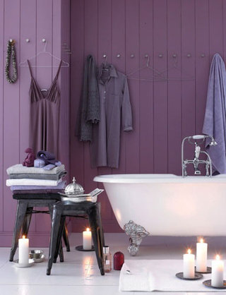 梦幻紫色浴室效果图