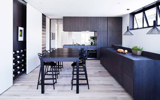 11图超简约黑白色空间餐厅厨房设计