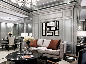 150平方装修效果图 奢华银灰色公寓设计