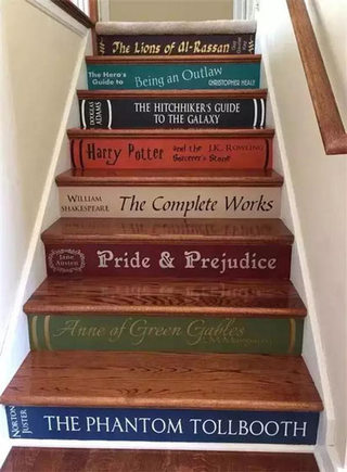 原木彩色楼梯设计
