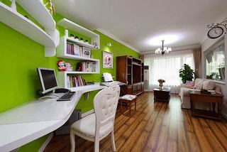 美式风格两室一厅绿色90平米装修效果图