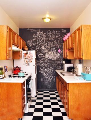 厨房可爱黑板涂鸦墙