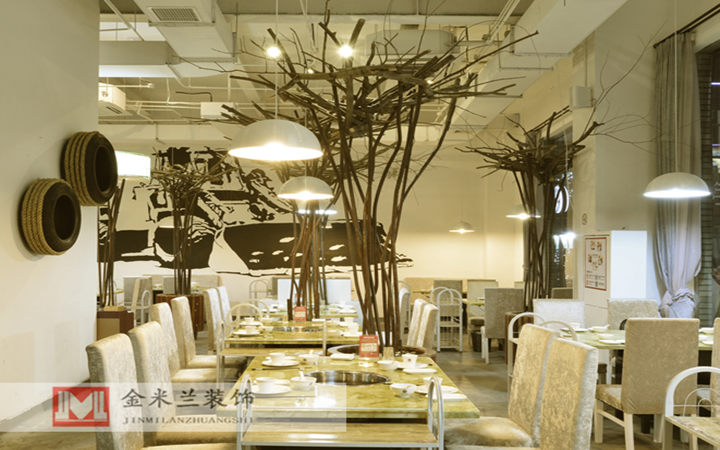 火锅店,大户型,混搭风格,50-100万