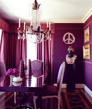 摩登梦幻紫简欧风餐厅效果图