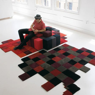 沙发一体地毯效果图