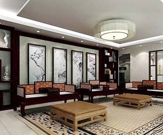 中式客厅茶几装修图片