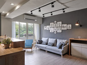 客厅厨房空间巧规划 108平米现代简约装修