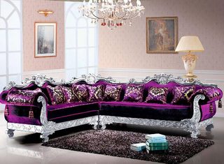 紫色欧式沙发装饰图片