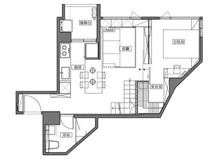 40平单身公寓平面设计图