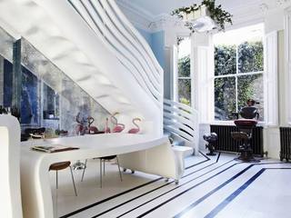 优雅地中海别墅 白色艺术楼梯设计