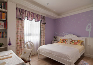 浪漫紫色美式儿童房效果图