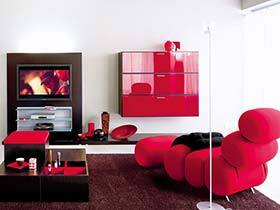 新年要从客厅开始  12款红色系客厅装修效果图
