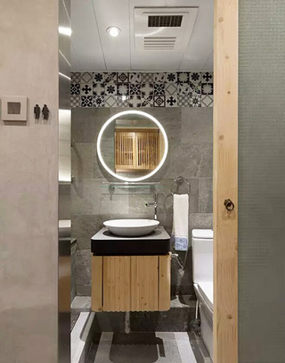 25平老公房浴室装修效果图片