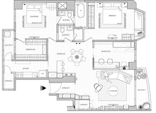 132平旧房改造平米设计图