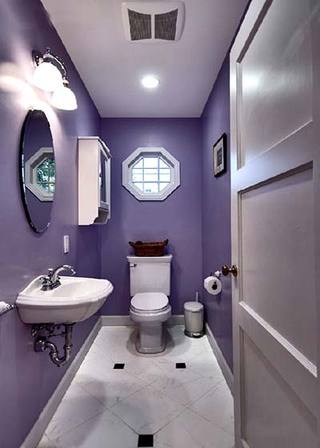 紫色系卫生间实景图片大全