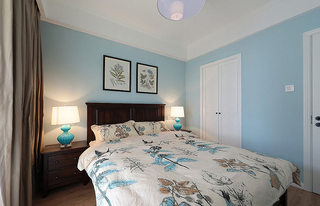 美式风格小清新70平米卧室设计图