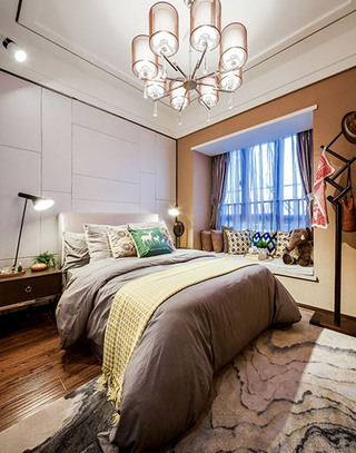 优雅现代北欧风格卧室装潢设计