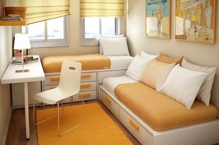 小户型卧室多功能床设计