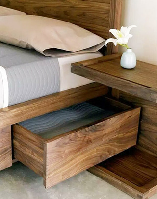 木质收纳床装修