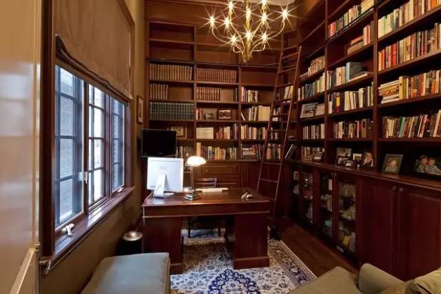 65款家庭图书馆,墙面空间利用到极致