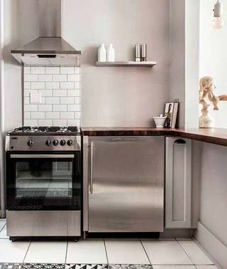现代简约风厨房 不锈钢橱柜设计