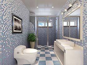 家庭海洋馆  10图蓝色系卫生间装修设计实景图