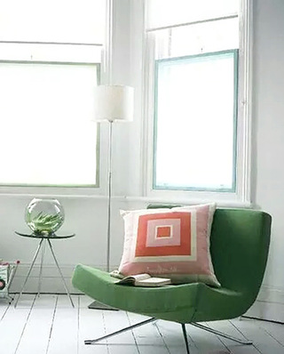 绿色优雅阅读区单人沙发图片