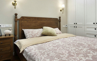 现代美式风格三居室次卧装修图