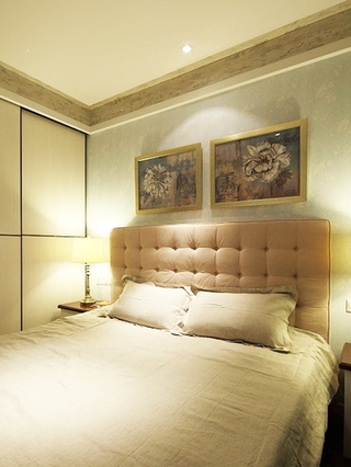 文艺复古美式 卧室床头背景墙欣赏