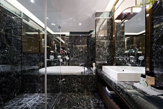 摩登现代风 黑色大理石浴室效果图