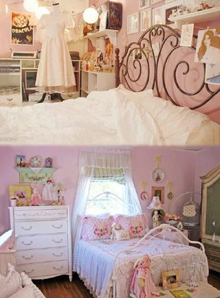 粉色女孩卧室构造图片