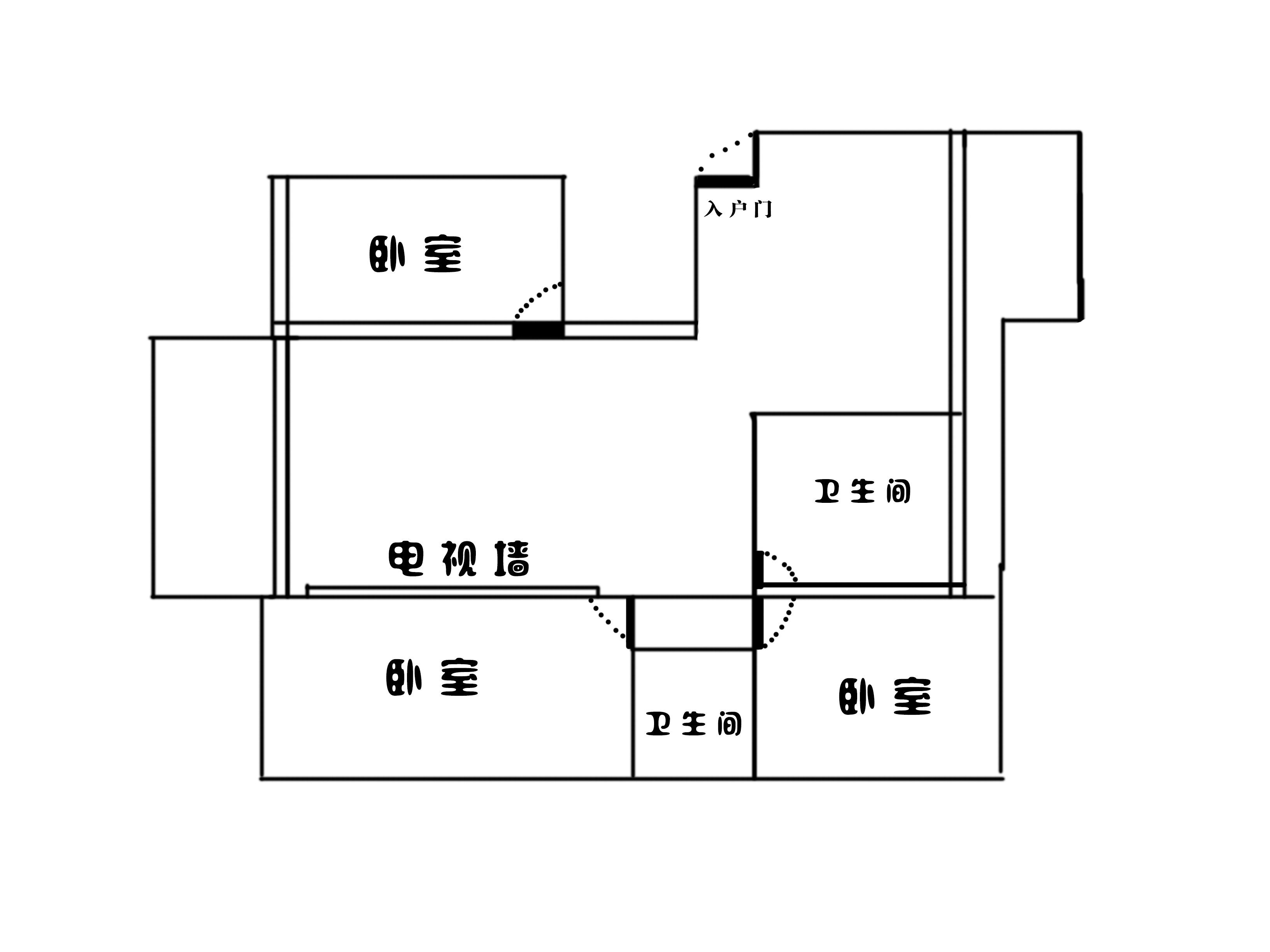 我的电视墙比较长4米，沙发墙比较短，电视墙已经做好了，我希望在不动电视墙的情况下，沙发应该怎么摆？