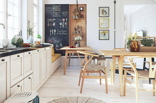 北欧风格公寓厨房收纳柜图片