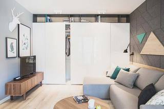 60平米单身公寓客厅设计图