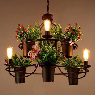 创意植物吊灯摆放设计图