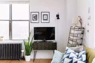 58平米单身公寓客厅电视柜图片