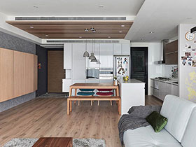 109平简约两居室装修效果图 舒适木质