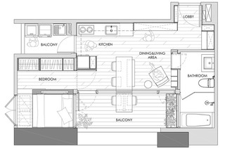 33平单身公寓平面设计图