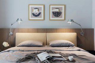 现代港式卧室抽象照片墙设计