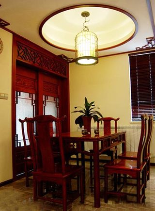 古典中式餐厅红木家居设计