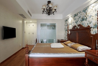 美式新古典风情 卧室整体效果图