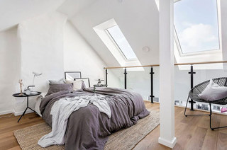 纯净简洁北欧风 阁楼公寓卧室设计