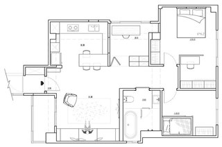 100平loft公寓平面设计图