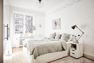 明亮白色北欧风卧室效果图