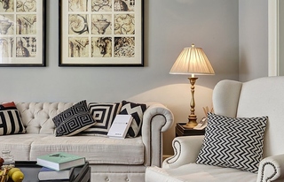 法式风格三居室设计布艺沙发设计