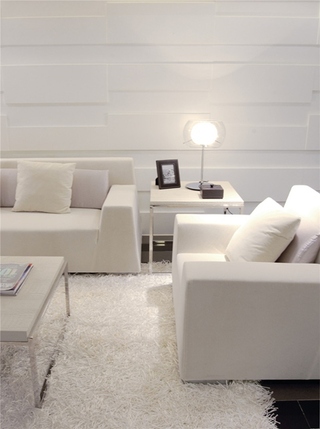 简约风格公寓装修白色沙发图片