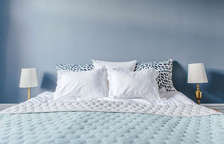 北欧风格旧房改造卧室床品图片