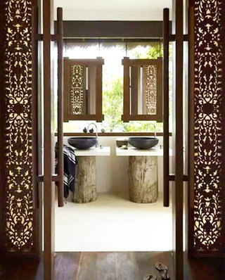 中式风格卫生间台盆设计